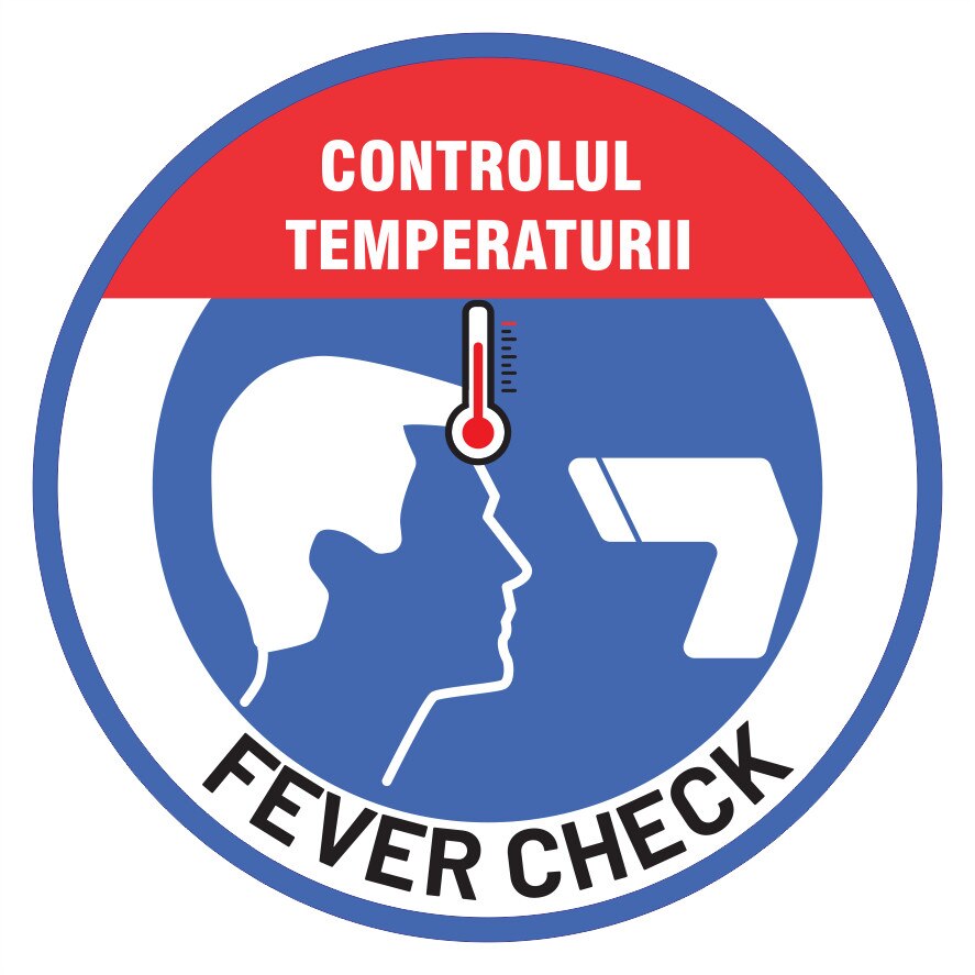 Indicator preventie Covid 19, Controlul temperaturii Fever check, diam. 19 cm