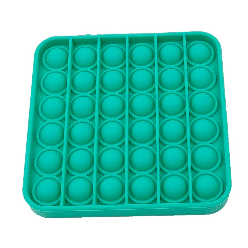 Jucarie POP IT!, antistres, din silicon, patrat, verde - Krista®