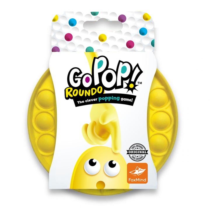 Jucarie senzoriala antistres, Foxmind, Go Pop Roundo, galben