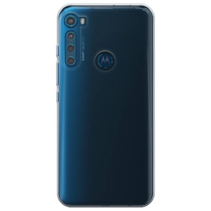 Калъф G-Tech Liquid, съвместим с Motorola One Fusion Plus, Ultra Slim, Premium protection, Silicon high tech, Transparent
