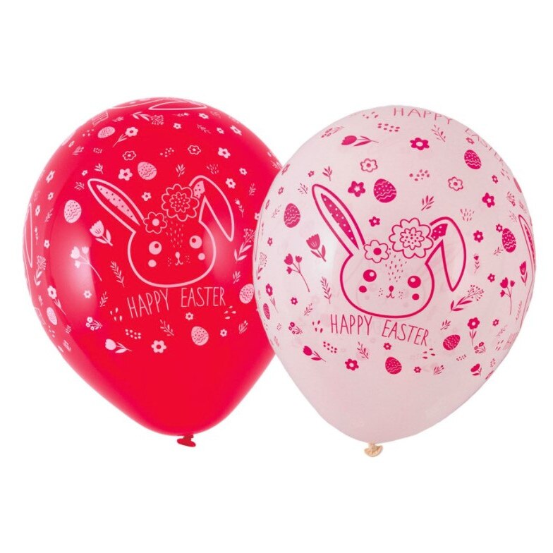 Set 10 baloane, model de Paste, Rosu-Albe