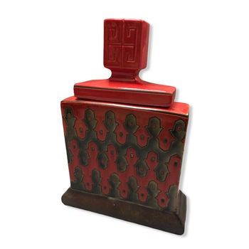 Vas ceramic , cu capac , 29x21x7 cm Vas ceramic , cu capac , 29x21x7 cm