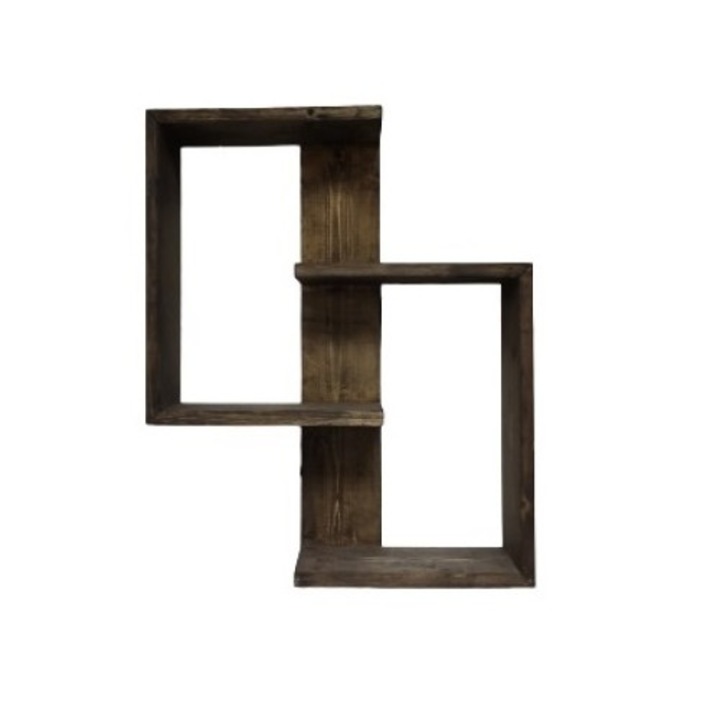 Raft de perete din lemn, Paracatu, 49x60x11.4 cm, palisandru