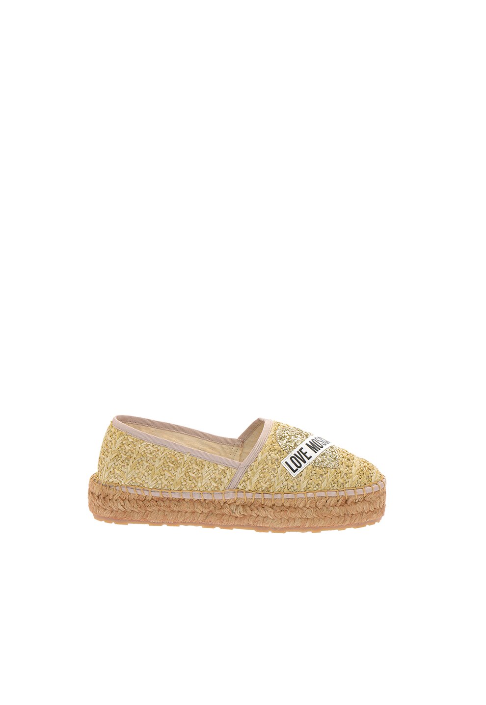 Love Moschino, Espadrile flatform cu model impletit