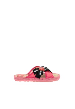 Love Moschino, Papuci tip espadrile cu aplicatie funda Love Moschino, Papuci tip espadrile cu aplicatie funda