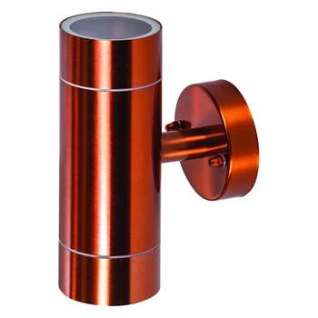 Lampa exterior din otel inoxidabil, de culoarea cuprului, dimensiune 110 x 76 x 162 mm Lampa exterior din otel inoxidabil, de culoarea cuprului, dimensiune 110 x 76 x 162 mm
