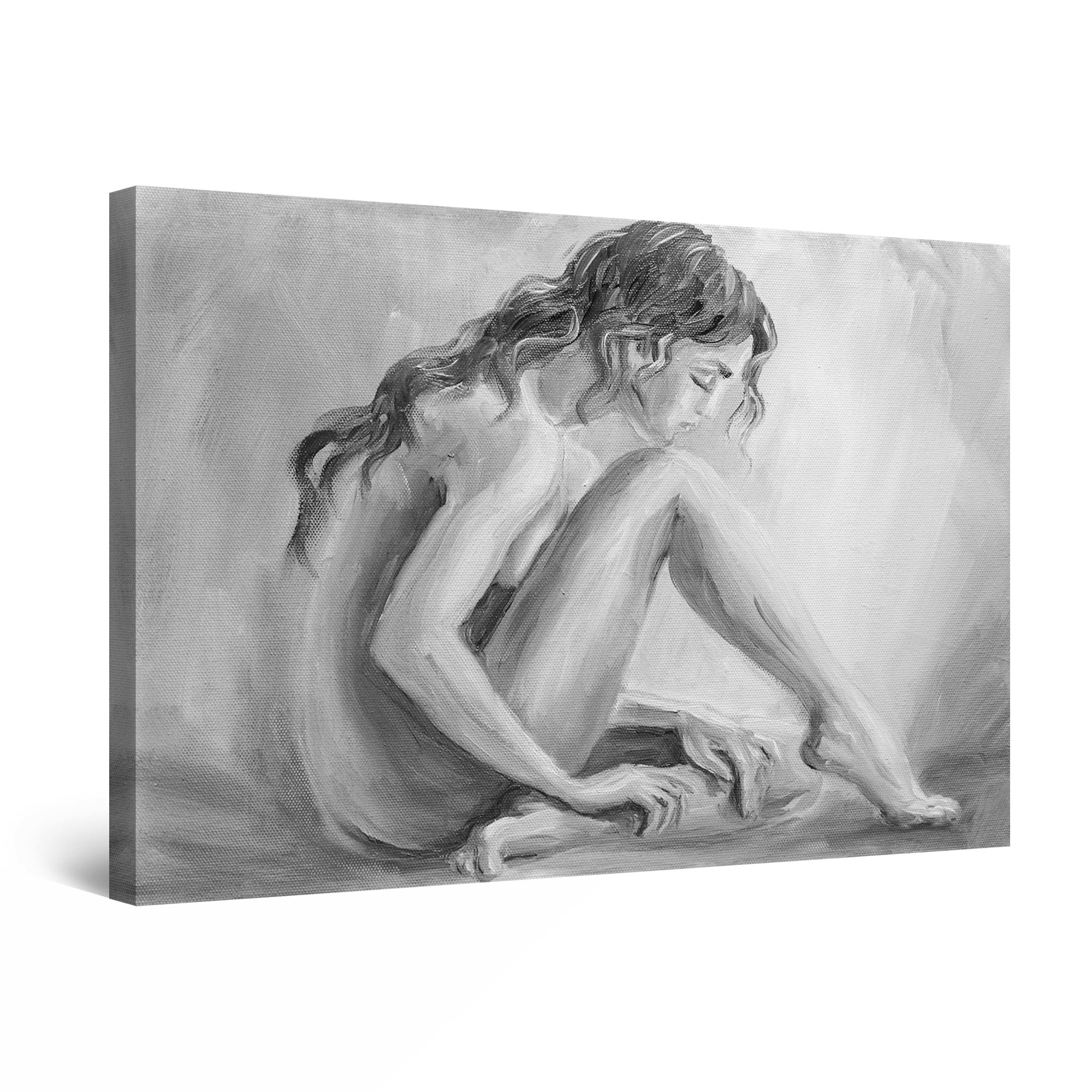 Tablou DualView Startonight Silueta in Alb Negru, luminos in intuneric, 60 cm x 40 cm