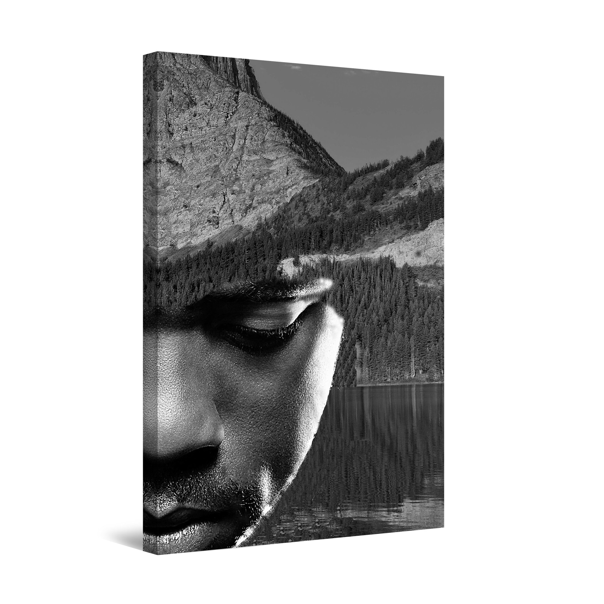 Tablou DualView Startonight Amestecand Omul si Natura, luminos in intuneric, 60 cm x 40 cm