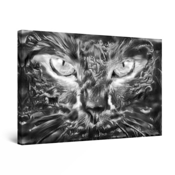 Tablou DualView Startonight Pisica Neagra, luminos in intuneric, 60 cm x 40 cm Tablou DualView Startonight Pisica Neagra, luminos in intuneric, 60 cm x 40 cm