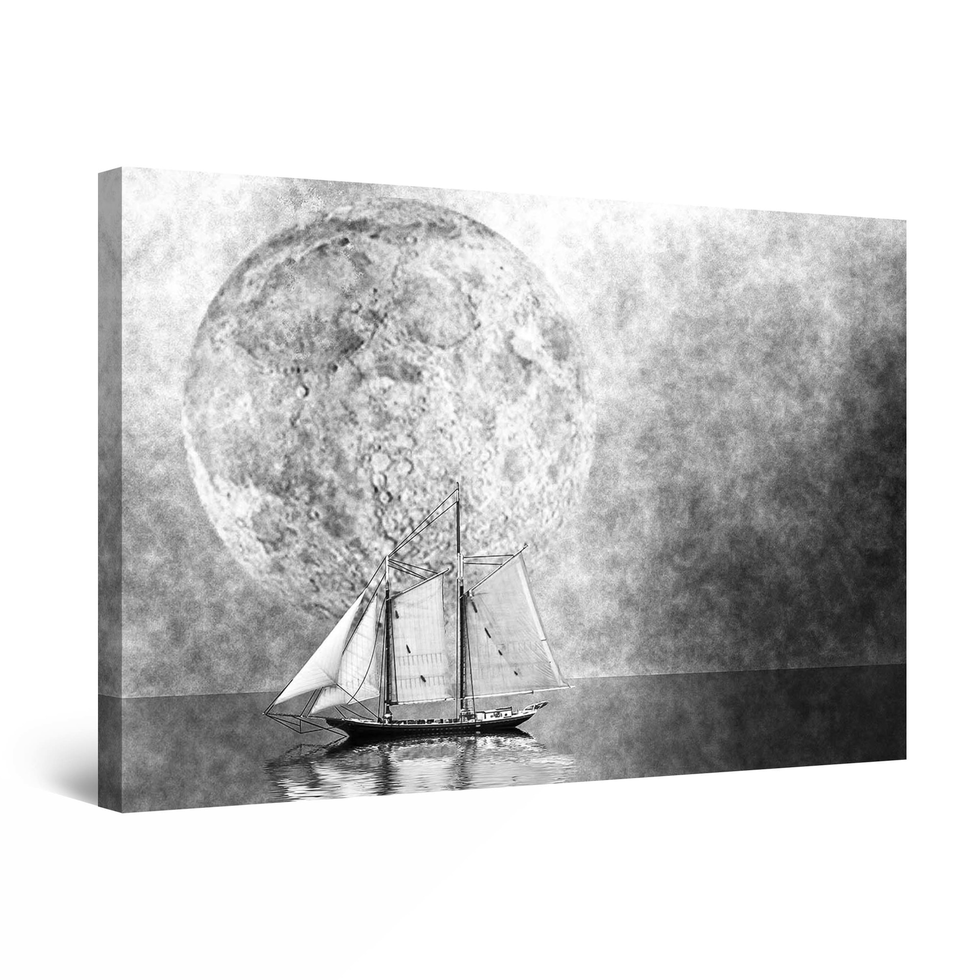 Tablou DualView Startonight Navigand sub Luna Plina, luminos in intuneric, 120 cm x 80 cm