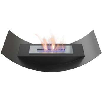 Semineu Combustibil Bio, tuv, capacitate 0.5l, Otel, Negru Semineu Combustibil Bio, tuv, capacitate 0.5l, Otel, Negru