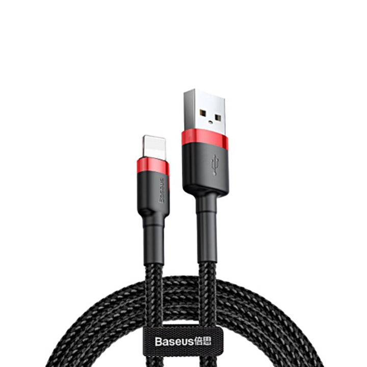 Кабел Baseus, Cafule USB-Lightning, 2A, 3m., Черен