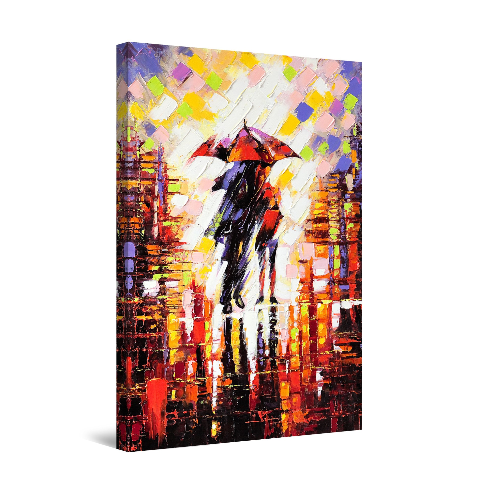 Tablou DualView Startonight Cuplu prin Ploaie, luminos in intuneric, 60 cm x 40 cm