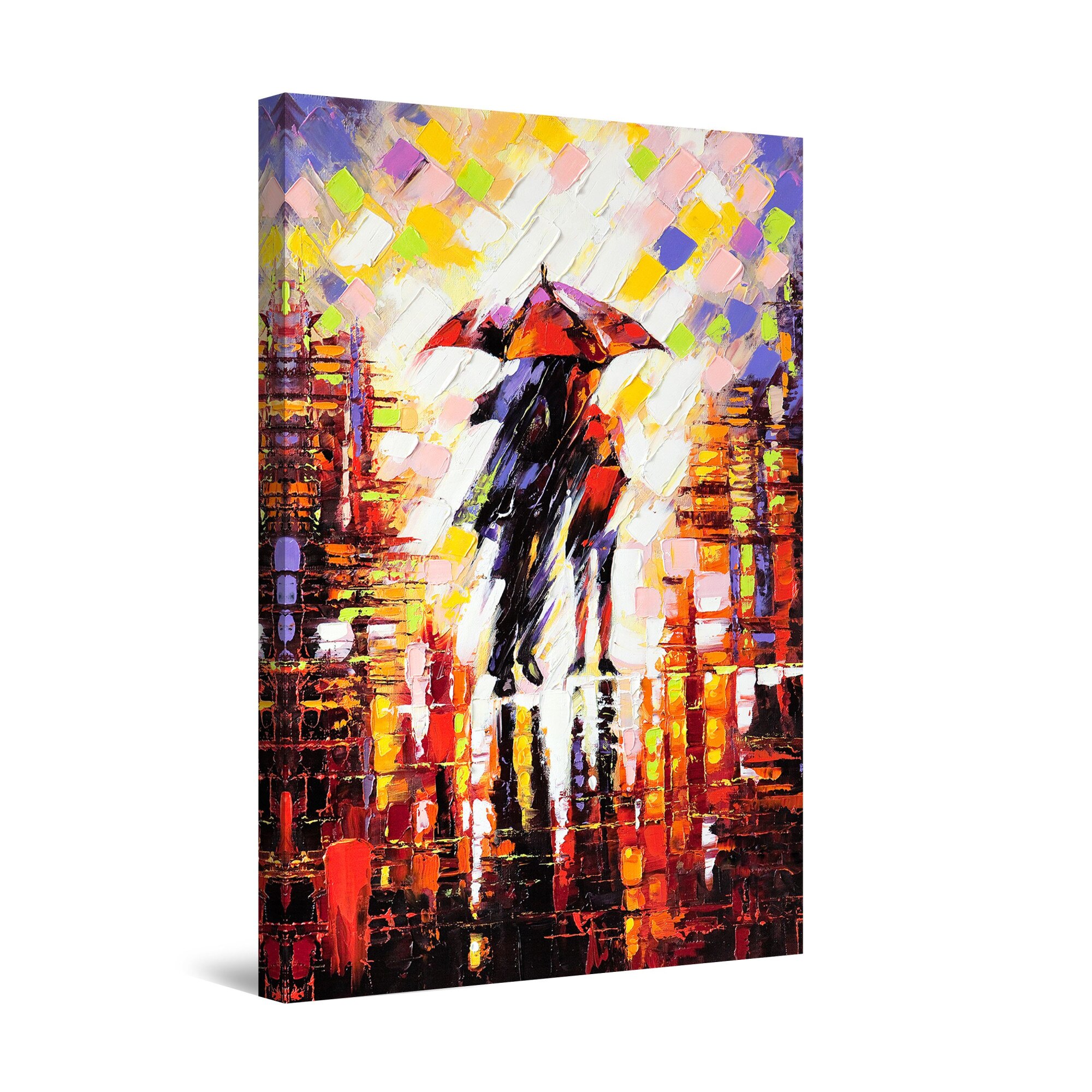 Tablou DualView Startonight Cuplu prin Ploaie, luminos in intuneric, 30 cm x 20 cm