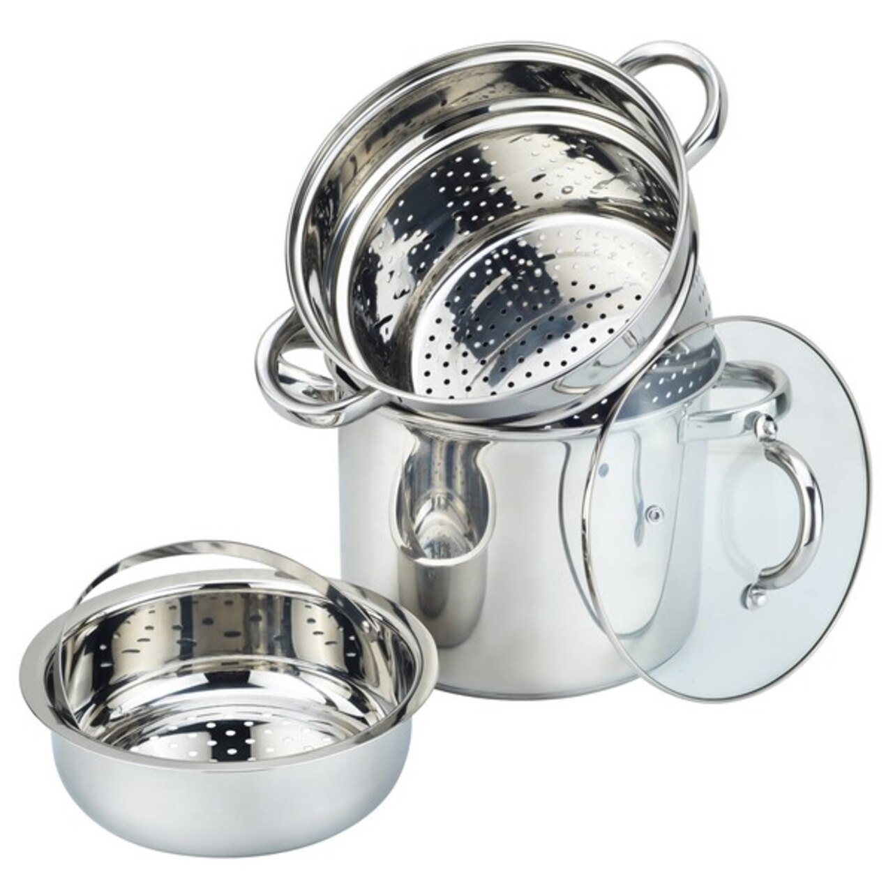 Oala cu capac MR-2016PS, 20 x 16 cm, Inox