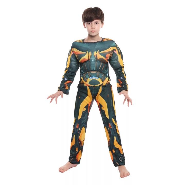 Costum carnaval Bumblebee cu muschi pentru copii, S (95-110 ), 3-5 ani