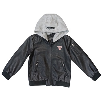 Geaca ecopiele baieti Guess Kids, negru Geaca ecopiele baieti Guess Kids, negru