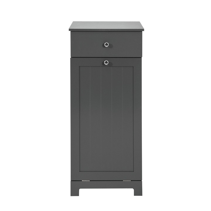 Dulap baie SoBuy, BZR21-DG, 40 x 38 x 90 cm, MDF, Gri