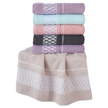 Set 6 prosoape LuiSa Home collection 70 x 140 , culoare crem/roz Set 6 prosoape LuiSa Home collection 70 x 140 , culoare crem/roz