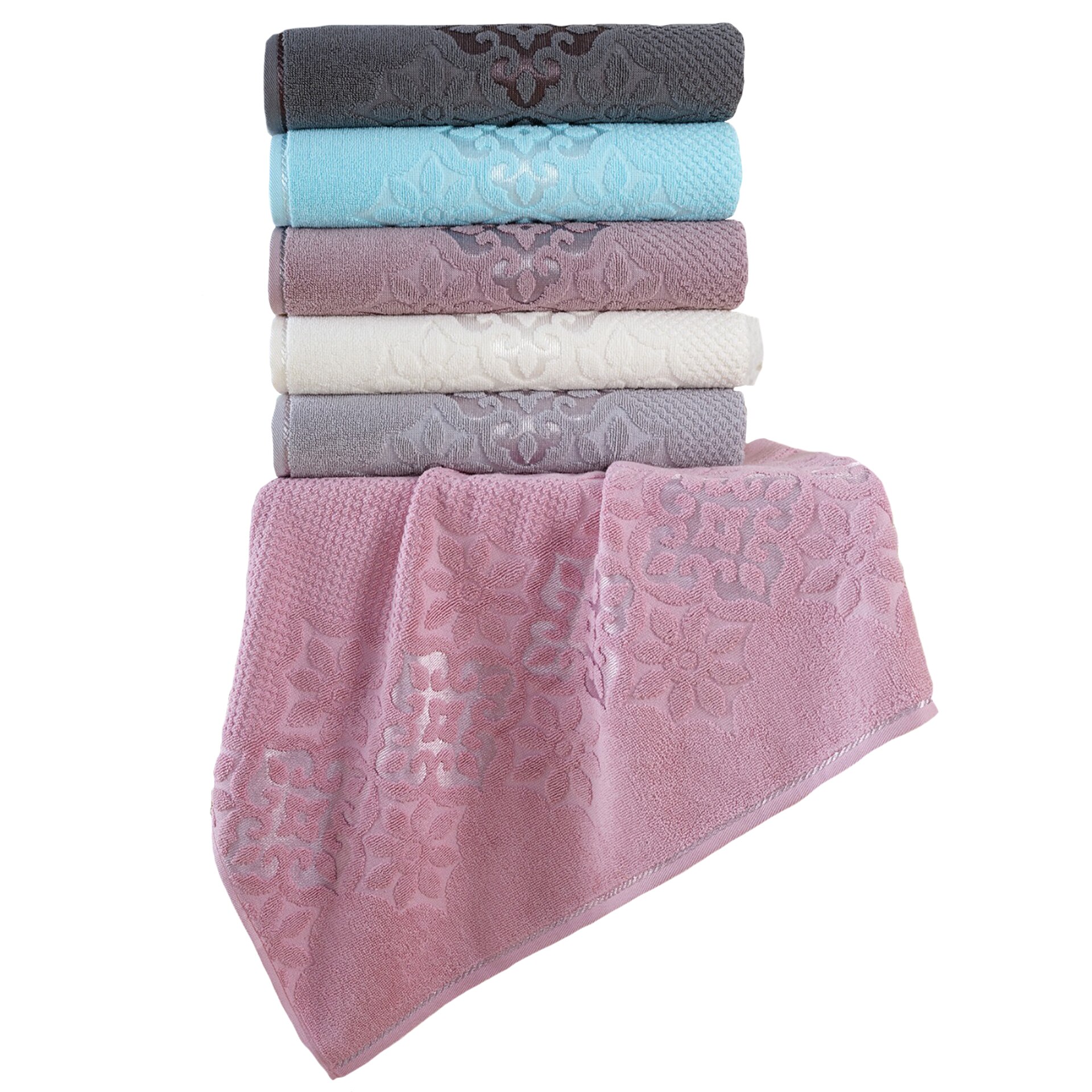 Set 6 prosoape LuiSa Home Collection, 50x90cm, culori mixte, LS03