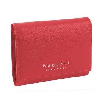 Portofel dama rosu din piele naturala moale, Bugatti model Linda Magazinul De Genti Portofel dama rosu din piele naturala moale, Bugatti model Linda Magazinul De Genti