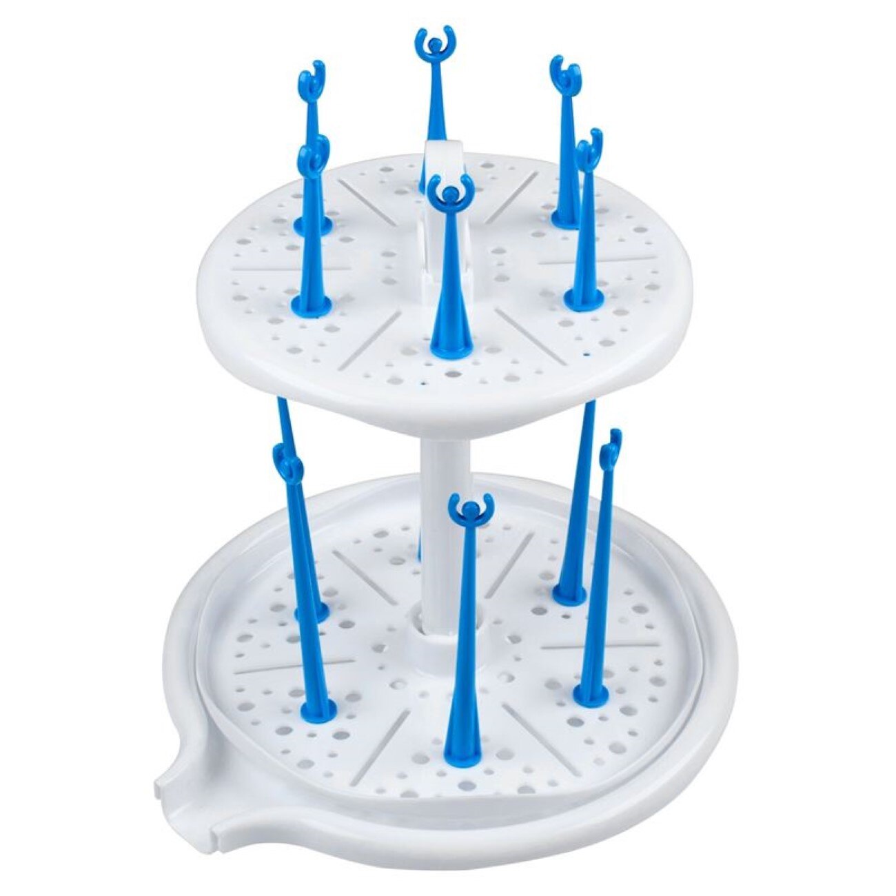 Uscator sticle si biberoane, albastru, capacitate 12