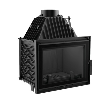 Semineu cu aer, Kratki, Zuzia Deco, Otel, negru, 16kw Semineu cu aer, Kratki, Zuzia Deco, Otel, negru, 16kw