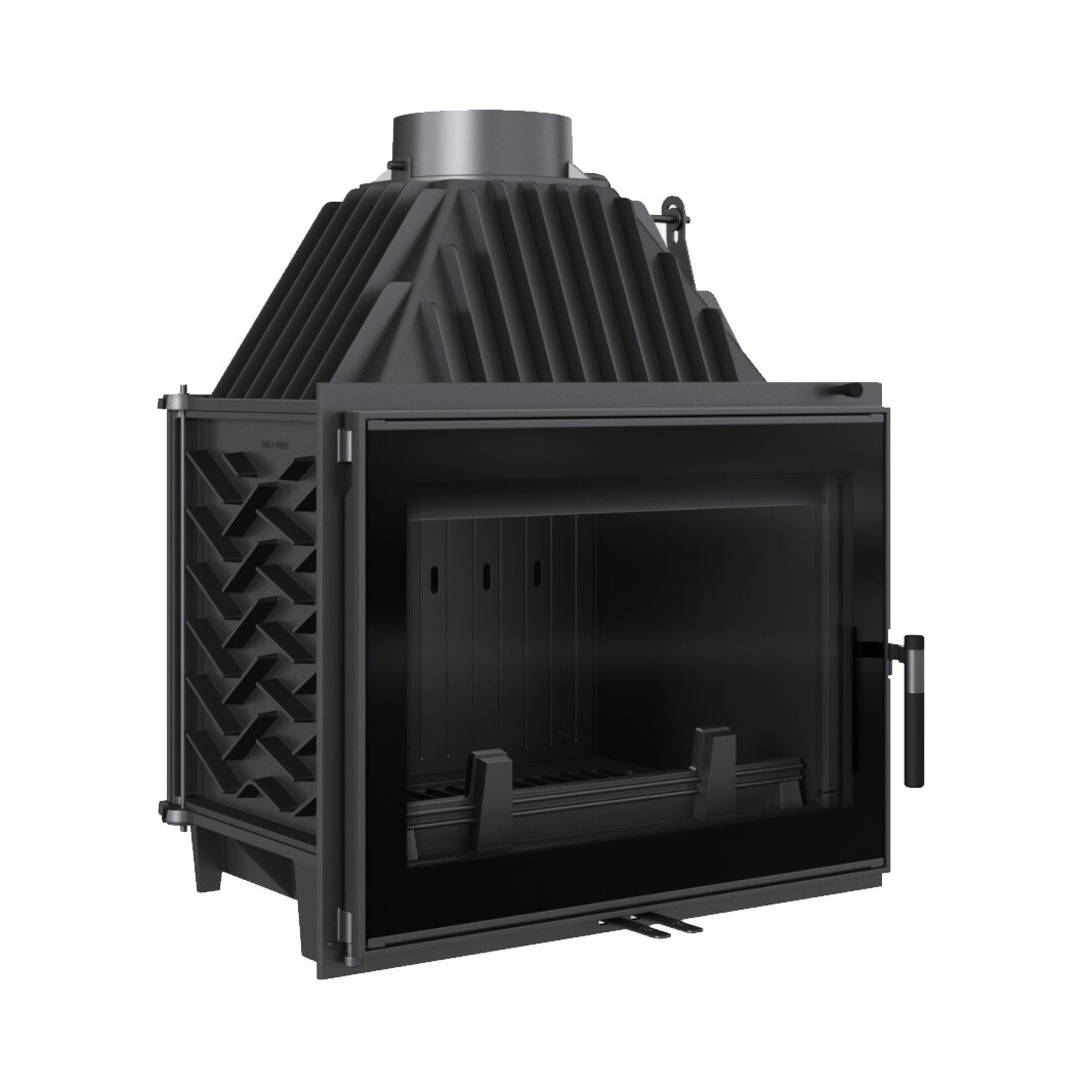 Semineu cu aer, Kratki, Zuzia PF, Fonta, Negru, 12kw