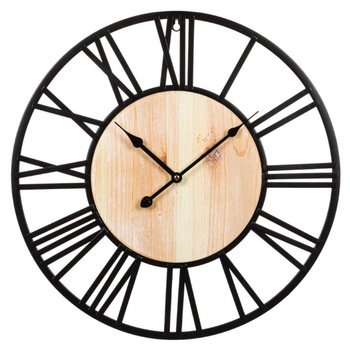 Ceas decorativ de perete, Zola®, din lemn, cu cifre romane, dimeniune 50 cm Ceas decorativ de perete, Zola®, din lemn, cu cifre romane, dimeniune 50 cm