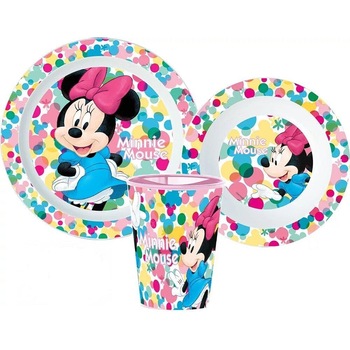 Set masa Minnie Mouse, multicolor, 3 piese Set masa Minnie Mouse, multicolor, 3 piese