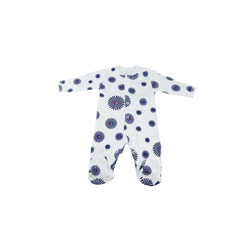 Salopeta cu maneca lunga pentru fete Mini Junior 062-1, Alb, 56 cm