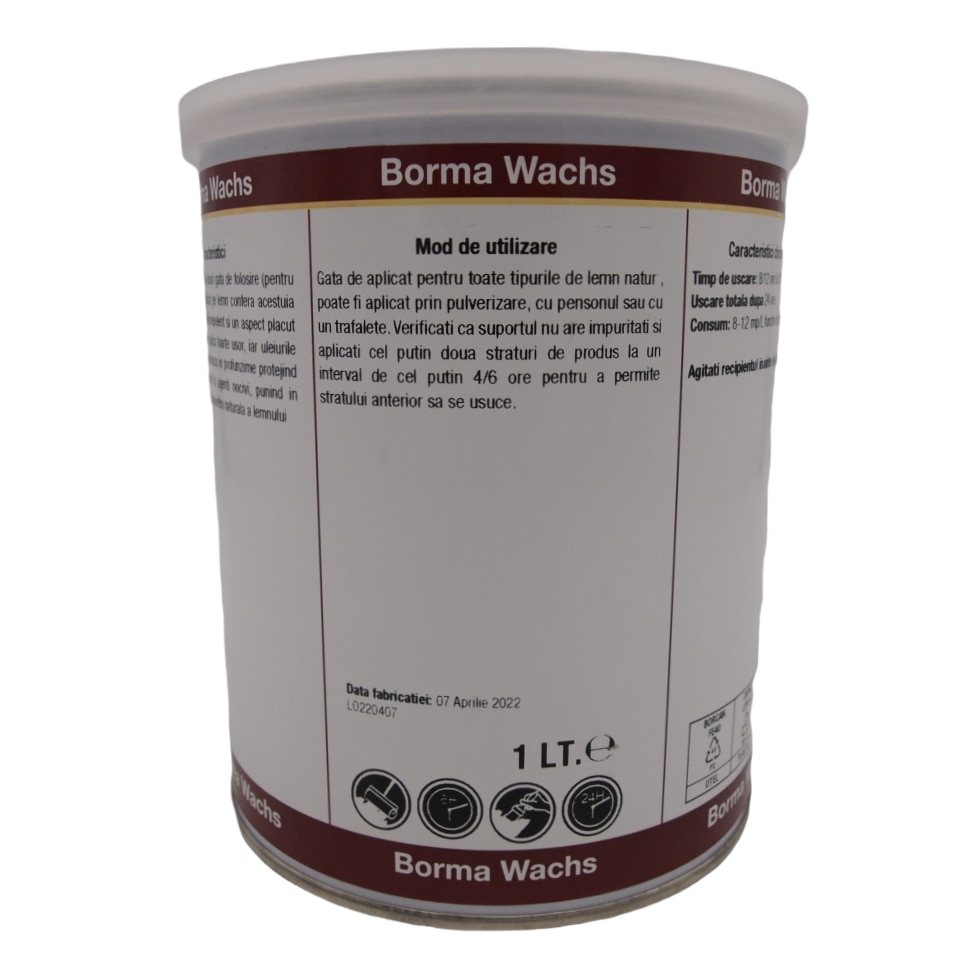 Дървесно масло, тиково масло, Borma Wachs, 1 л, прозрачно - eMAG.bg