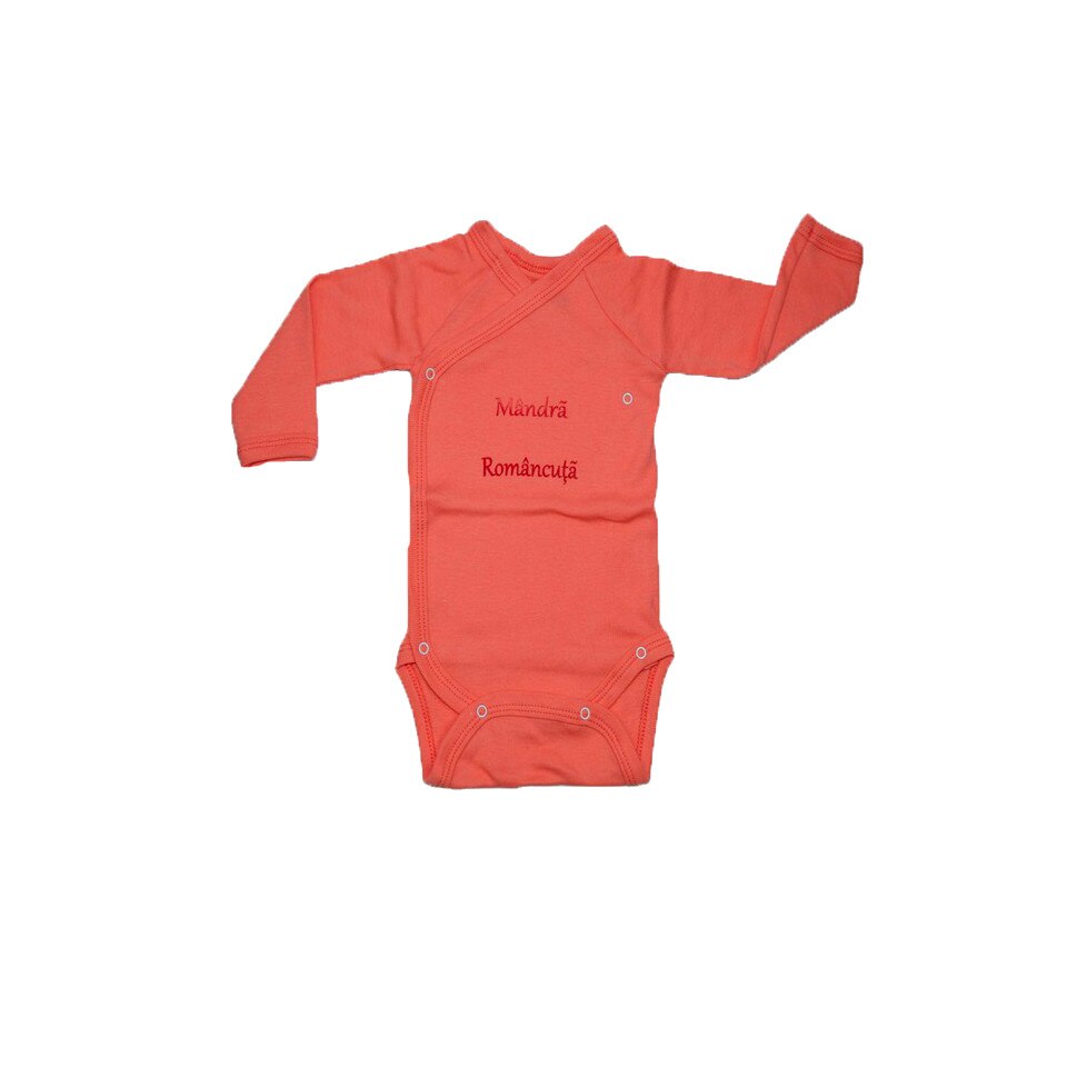 Body cu maneca lunga, fete, Mini Bimbi, Rosu