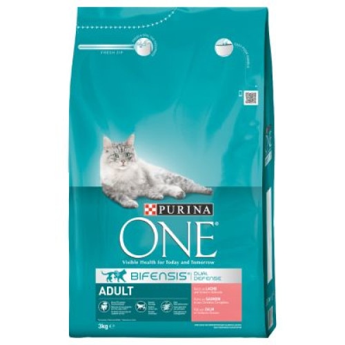 Hrana Uscata Pisici Purina ONE Adult Somon si cereale integrale 3kg