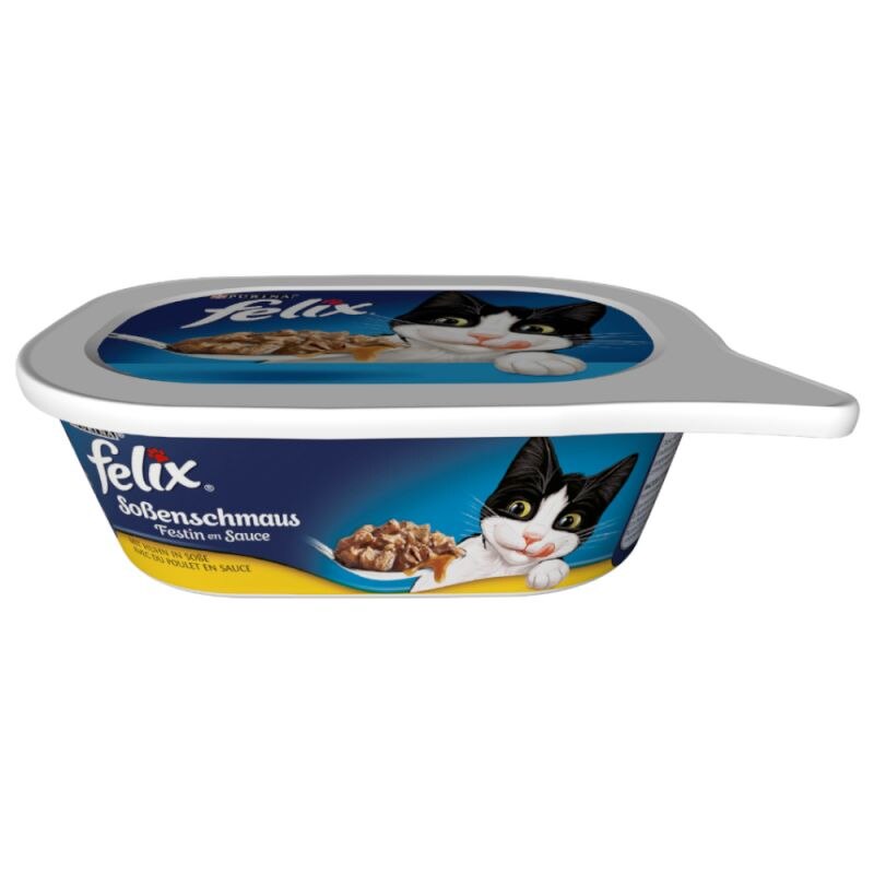 Hrana Umeda Pentru Pisici Felix Bucatele in sos cu vita 6 x 200 g