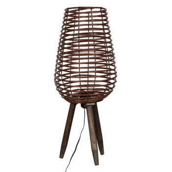 Lampa de podea, din lemn, Zola®, model vintage, cu 3 picioare, 59x24 cm Lampa de podea, din lemn, Zola®, model vintage, cu 3 picioare, 59x24 cm