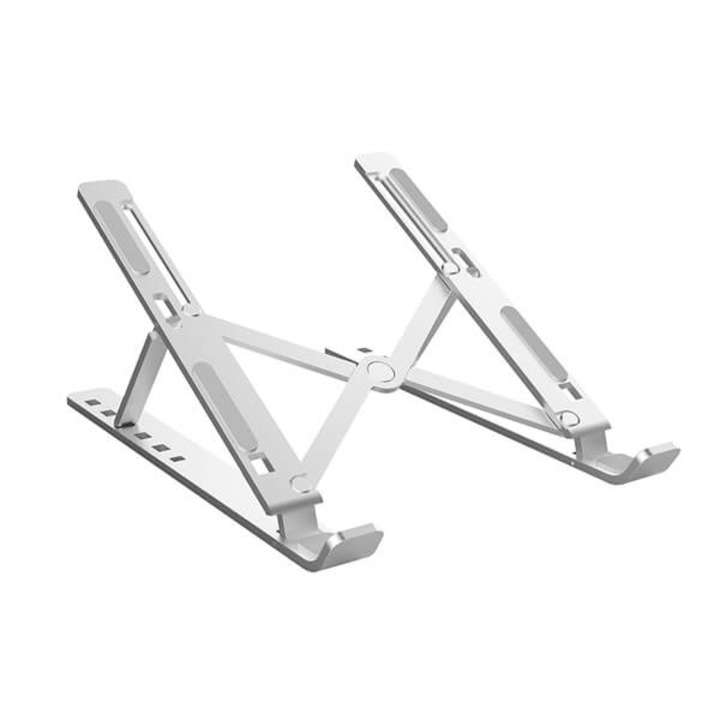 Suport Pliabil pentru Laptop, TechDelivery Silver Stand, Aluminiu, Compatibil cu device de pana la 15.6 inch