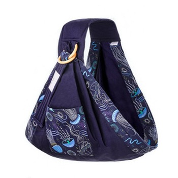 Marsupiu wrap, sling cu inele, pentru bebelusi, bleumarin - Krista® Marsupiu wrap, sling cu inele, pentru bebelusi, bleumarin - Krista®