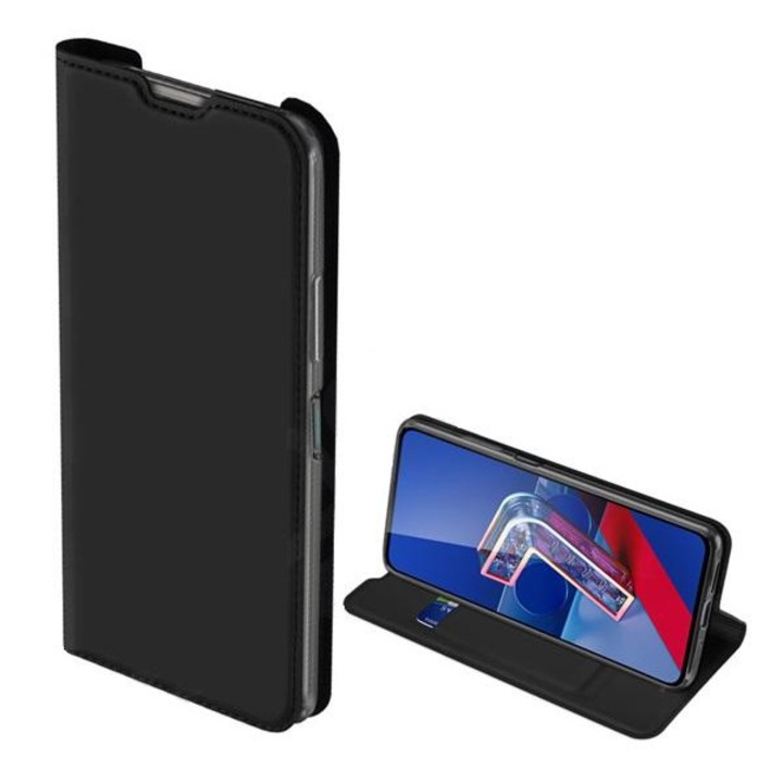 Asus Zenfone 7 (ZS670KS) Ducis Skin Pro tok álló, bőr flip tok, bankkártya tartó, kitámasztható, fekete