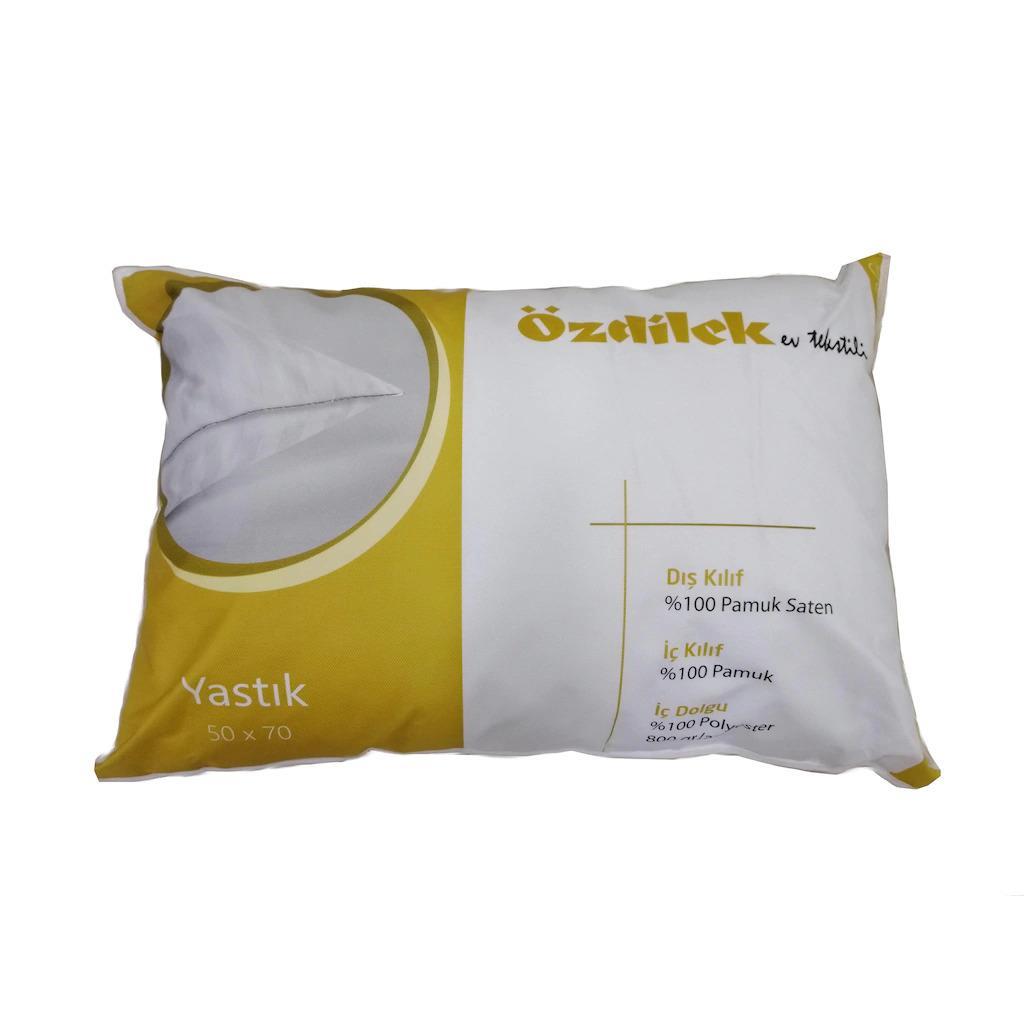 Perna Elegance Satin Alb, 50 x 70cm