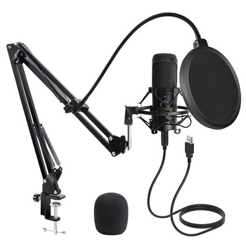 Microfon profesional de studio , conectare prin USB direct la PC , buton volum incorporat , Streaming, Gaming, Karaoke Microfon profesional de studio , conectare prin USB direct la PC , buton volum incorporat , Streaming, Gaming, Karaoke