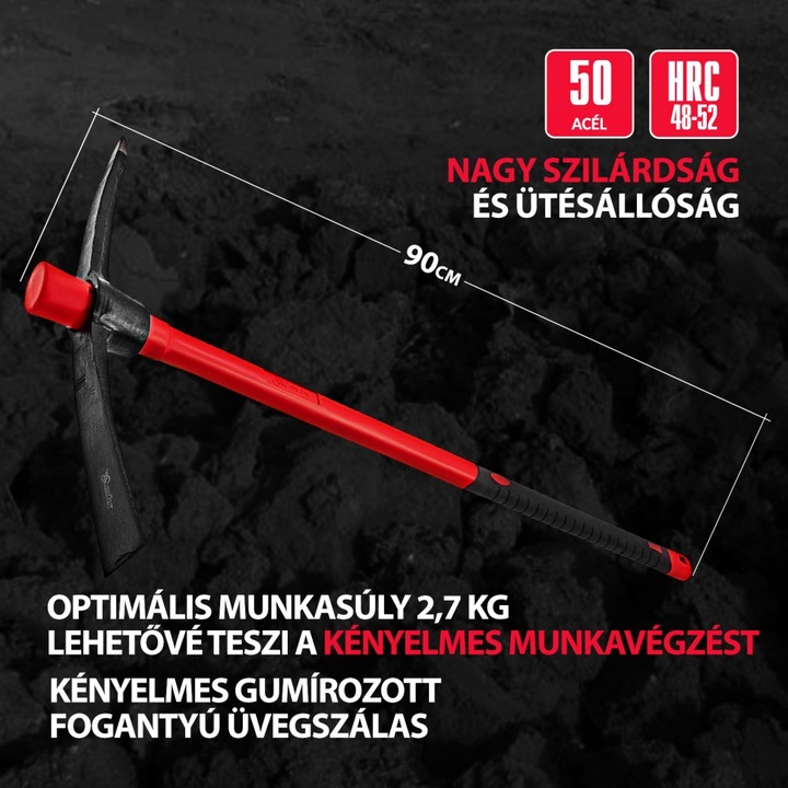 1500g csákány 900mm üvegszálas