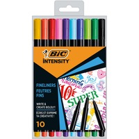 Finelinere BIC Intensity Fine, 0.4 mm, diverse culori, cutie plastic 10 bucati