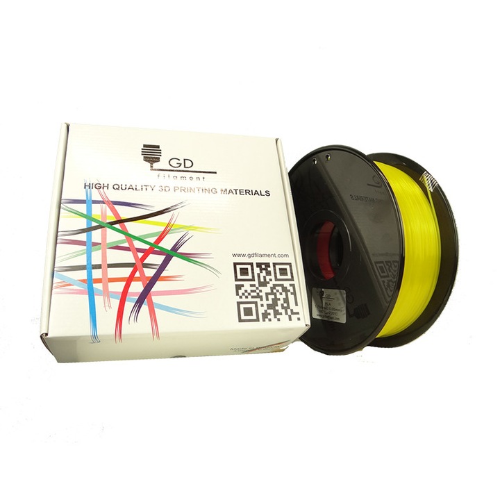 Консуматив за 3d принтер GD Filament PLA max, 1.75mm±0.05mm, лимонено жълт