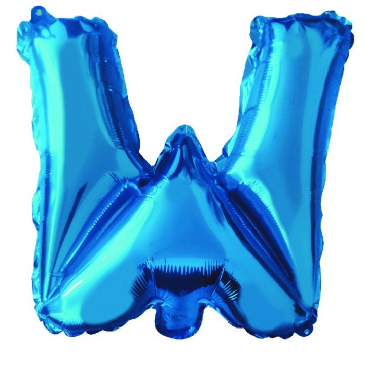 Lufi Letter W, kék, 40 cm