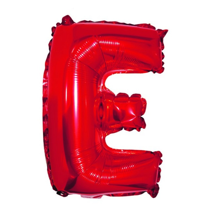 E betűs lufi, piros, 40 cm