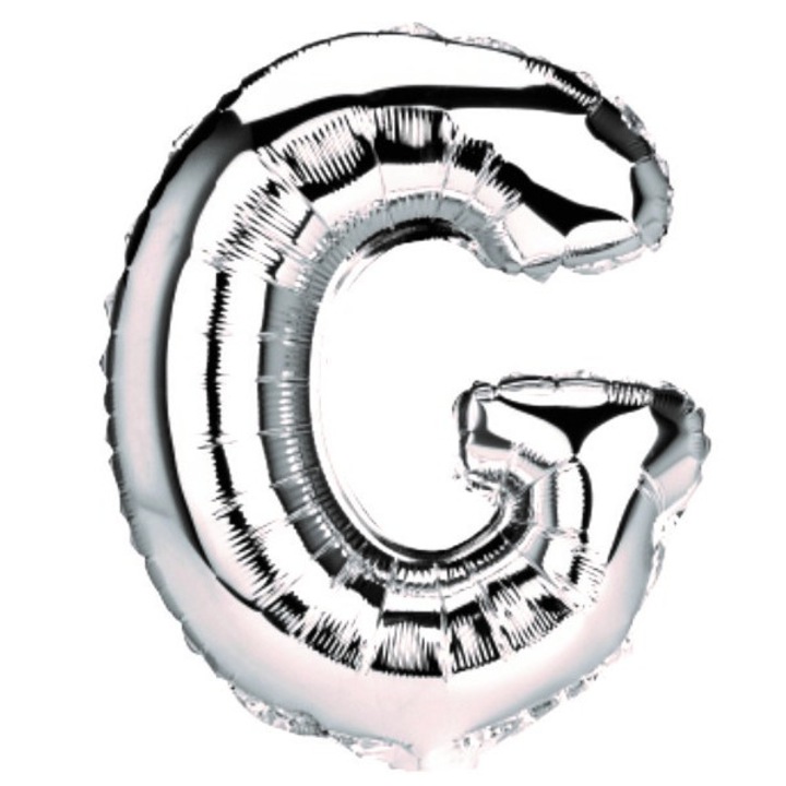 G betű lufi, ezüst, 40 cm