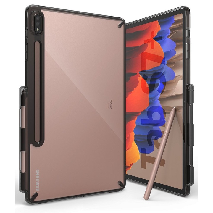Калъф за таблет Ringke Fusion PC за Galaxy Tab S7 Plus, сив (F476R53)