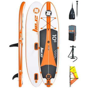 Set placa gonflabila 2-in-1 Stand Up PaddleBoard & Wind Surf Z-RAY W2, camera dubla, 320*81*15 cm, cu pompa si sac pentru transport incluse Set placa gonflabila 2-in-1 Stand Up PaddleBoard & Wind Surf Z-RAY W2, camera dubla, 320*81*15 cm, cu pompa si sac pentru transport incluse