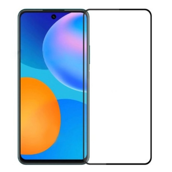 Folie de Sticla Compatibil cu Huawei P Smart 2021 - Acoperire completa ecran, Margini negre